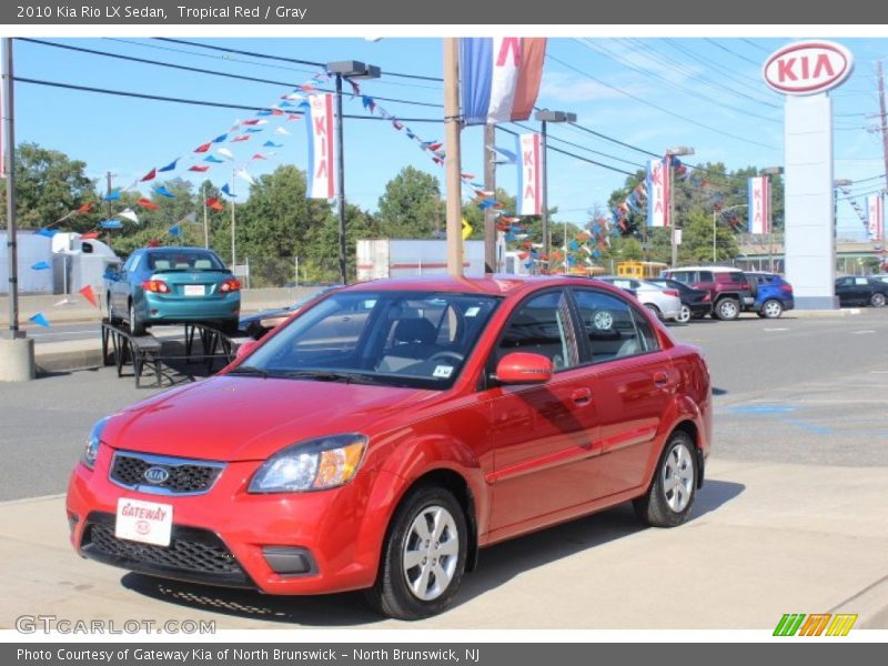 Tropical Red / Gray 2010 Kia Rio LX Sedan
