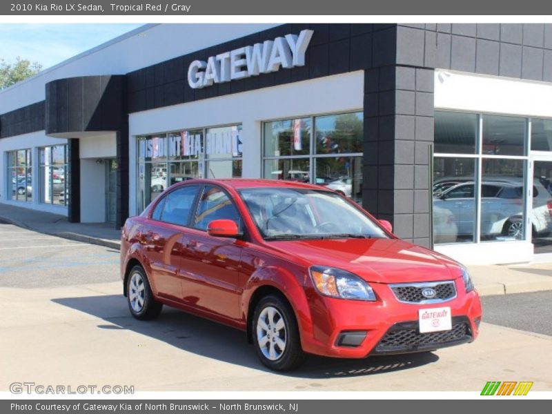 Tropical Red / Gray 2010 Kia Rio LX Sedan
