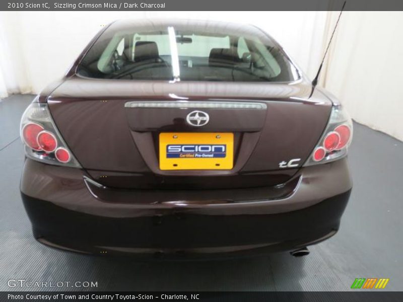 Sizzling Crimson Mica / Dark Charcoal 2010 Scion tC