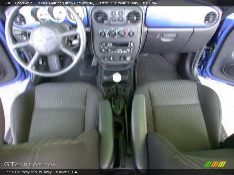 Electric Blue Pearl / Dark Slate Gray 2005 Chrysler PT Cruiser Touring Turbo Convertible