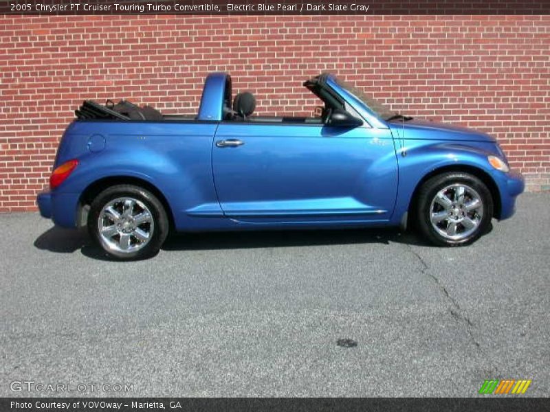 Electric Blue Pearl / Dark Slate Gray 2005 Chrysler PT Cruiser Touring Turbo Convertible