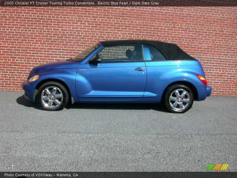 Electric Blue Pearl / Dark Slate Gray 2005 Chrysler PT Cruiser Touring Turbo Convertible