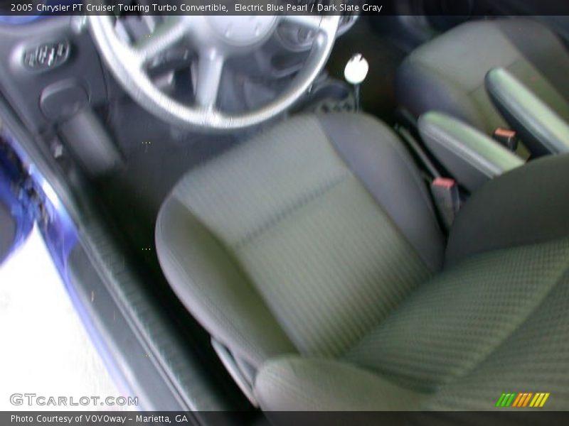 Electric Blue Pearl / Dark Slate Gray 2005 Chrysler PT Cruiser Touring Turbo Convertible