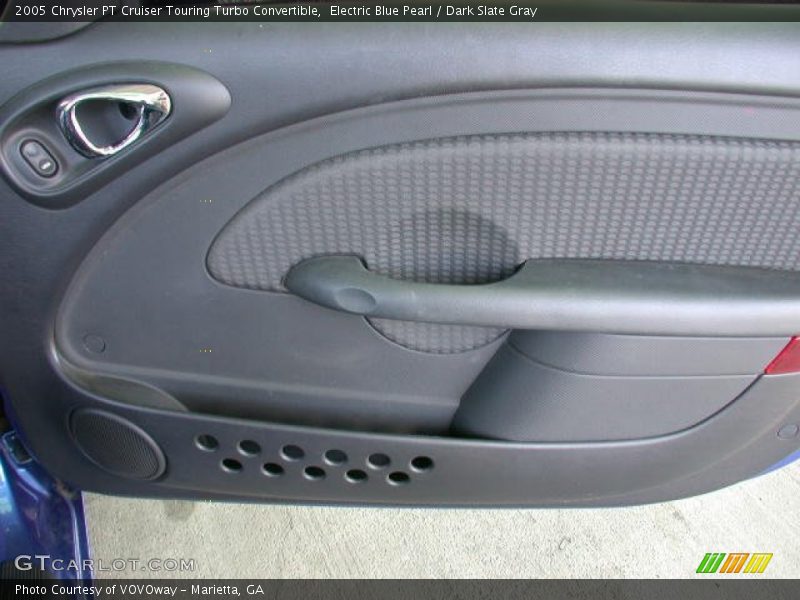Electric Blue Pearl / Dark Slate Gray 2005 Chrysler PT Cruiser Touring Turbo Convertible