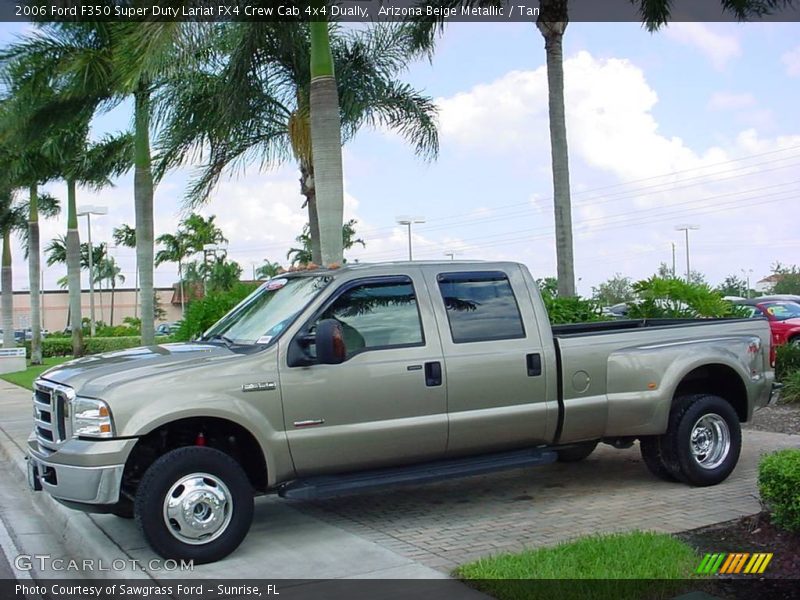 Arizona Beige Metallic / Tan 2006 Ford F350 Super Duty Lariat FX4 Crew Cab 4x4 Dually