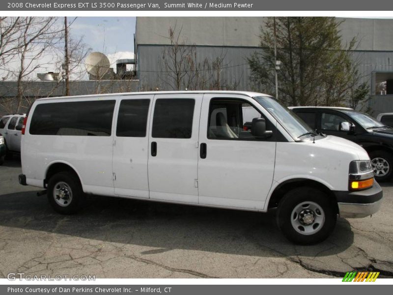 Summit White / Medium Pewter 2008 Chevrolet Express EXT LS 3500 Passenger Van