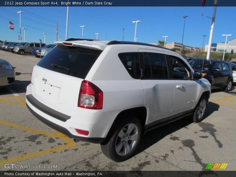 Bright White / Dark Slate Gray 2012 Jeep Compass Sport 4x4