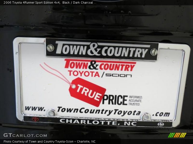 Black / Dark Charcoal 2006 Toyota 4Runner Sport Edition 4x4