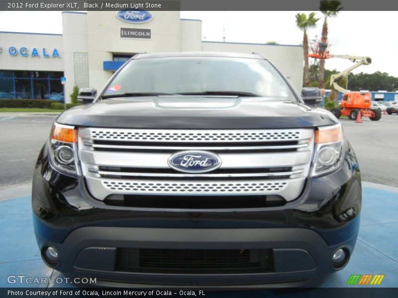 Black / Medium Light Stone 2012 Ford Explorer XLT