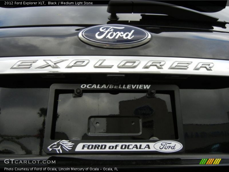 Black / Medium Light Stone 2012 Ford Explorer XLT