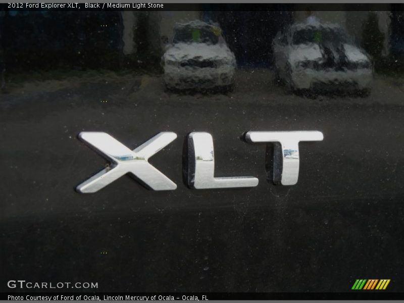 Black / Medium Light Stone 2012 Ford Explorer XLT
