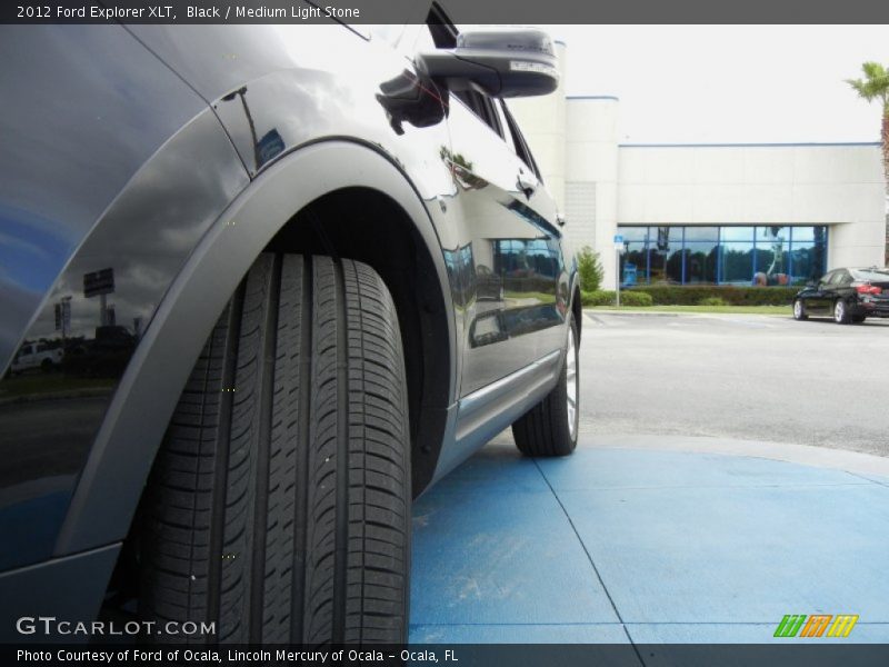 Black / Medium Light Stone 2012 Ford Explorer XLT
