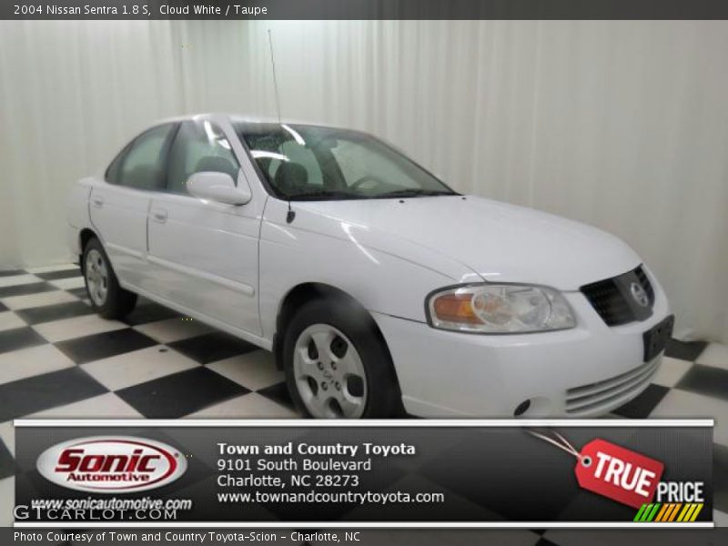 Cloud White / Taupe 2004 Nissan Sentra 1.8 S