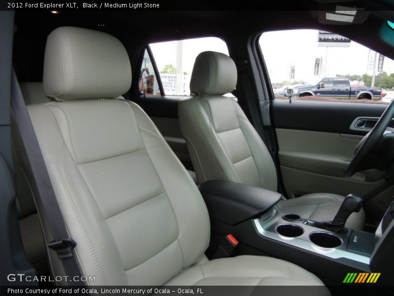 Black / Medium Light Stone 2012 Ford Explorer XLT