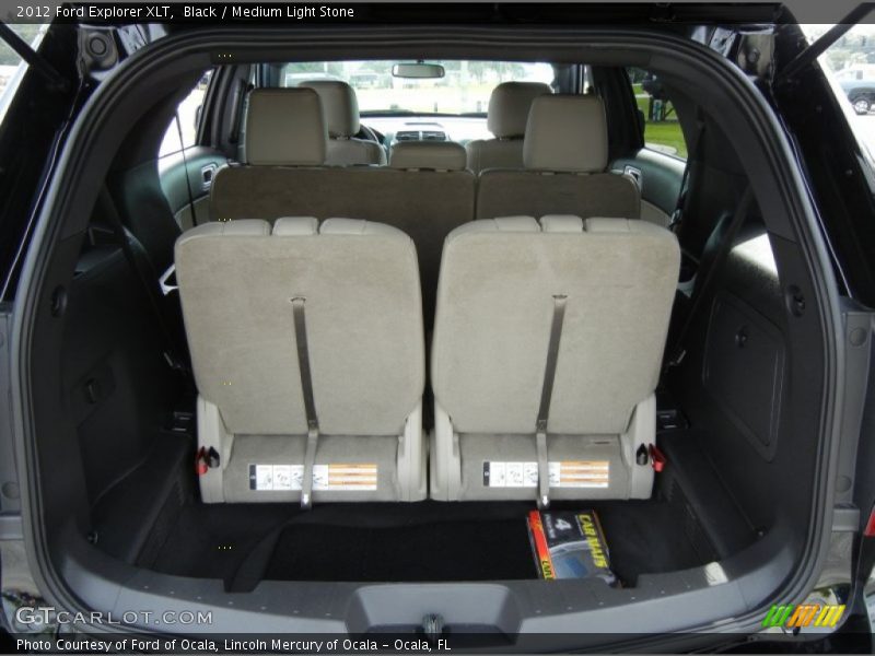 Black / Medium Light Stone 2012 Ford Explorer XLT