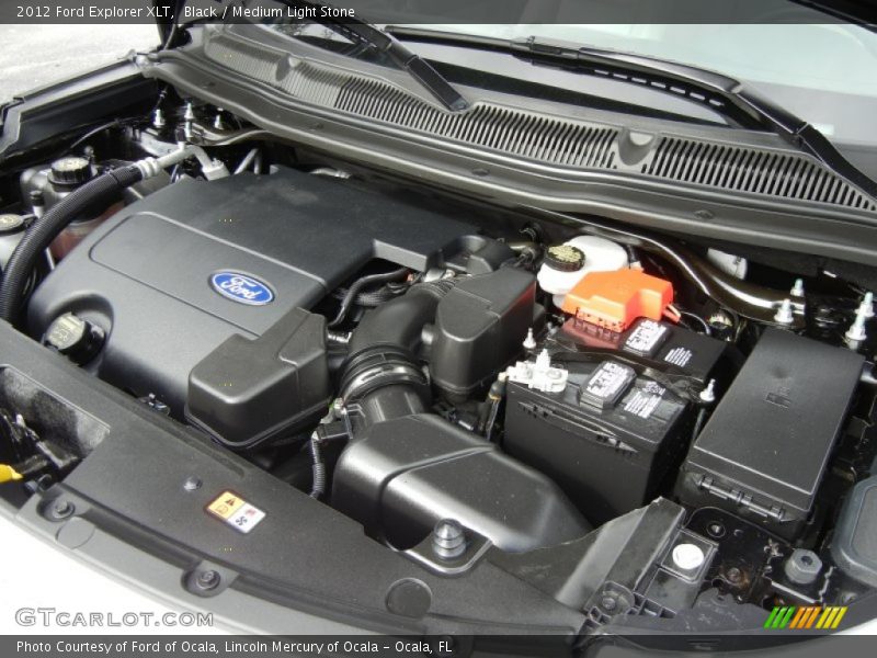 Black / Medium Light Stone 2012 Ford Explorer XLT