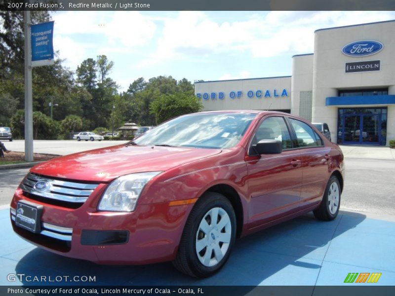 Redfire Metallic / Light Stone 2007 Ford Fusion S