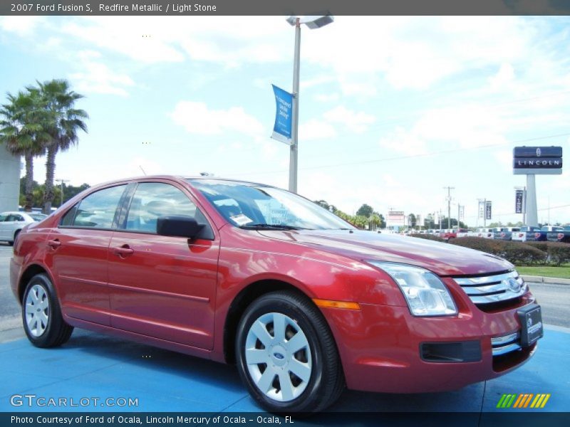 Redfire Metallic / Light Stone 2007 Ford Fusion S