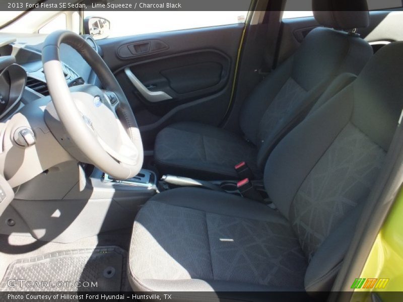 Lime Squeeze / Charcoal Black 2013 Ford Fiesta SE Sedan