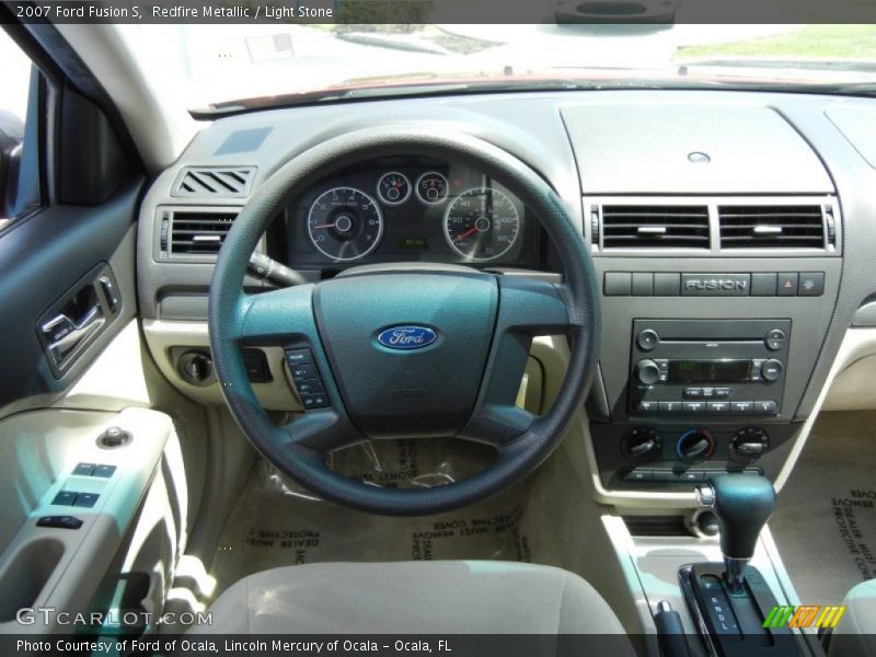 Redfire Metallic / Light Stone 2007 Ford Fusion S