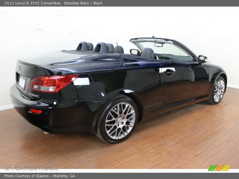 Rear 3/4 View - 2011 Lexus IS 350C Convertible