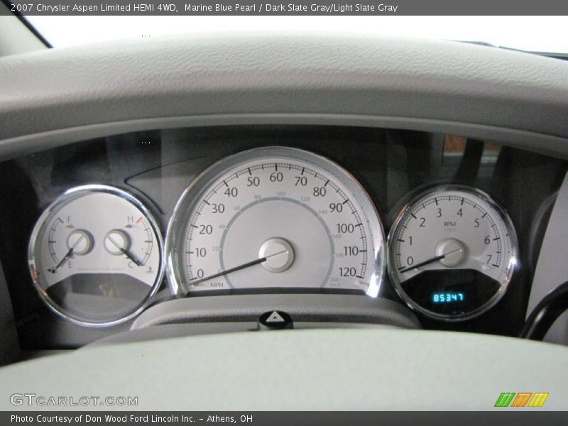 Marine Blue Pearl / Dark Slate Gray/Light Slate Gray 2007 Chrysler Aspen Limited HEMI 4WD
