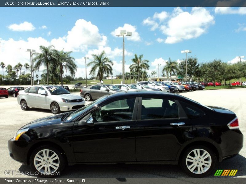Ebony Black / Charcoal Black 2010 Ford Focus SEL Sedan