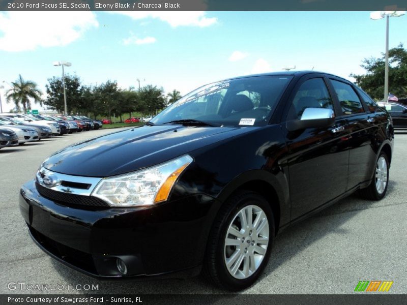 Ebony Black / Charcoal Black 2010 Ford Focus SEL Sedan