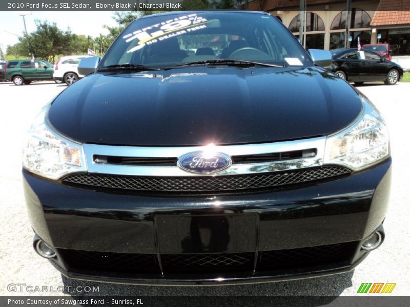 Ebony Black / Charcoal Black 2010 Ford Focus SEL Sedan