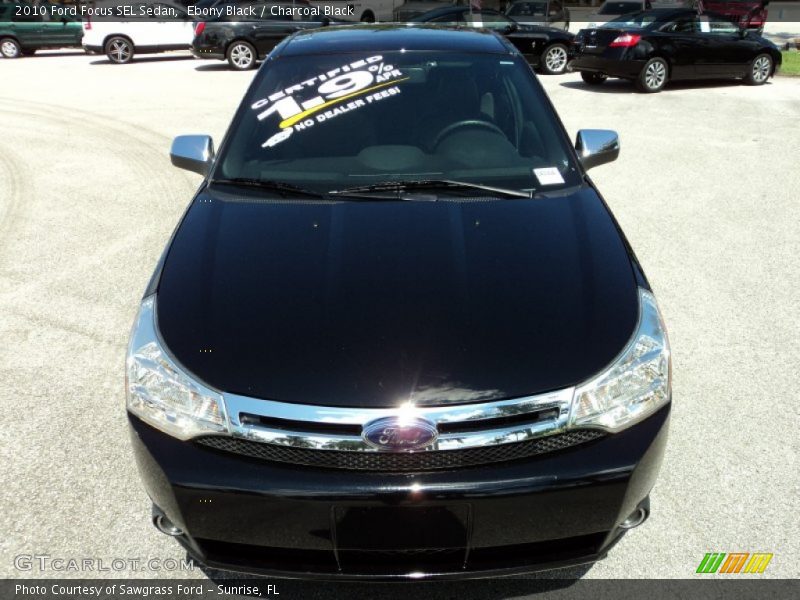 Ebony Black / Charcoal Black 2010 Ford Focus SEL Sedan