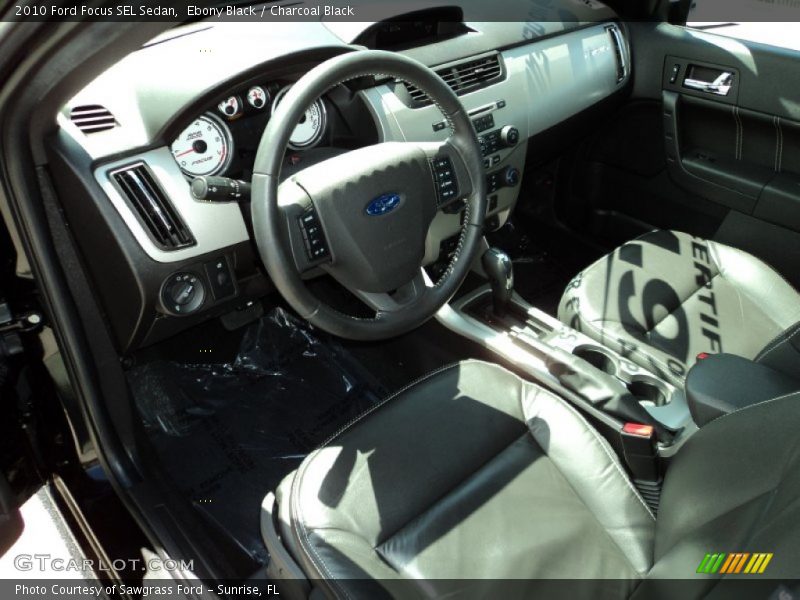 Ebony Black / Charcoal Black 2010 Ford Focus SEL Sedan