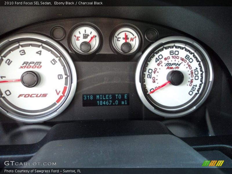 Ebony Black / Charcoal Black 2010 Ford Focus SEL Sedan