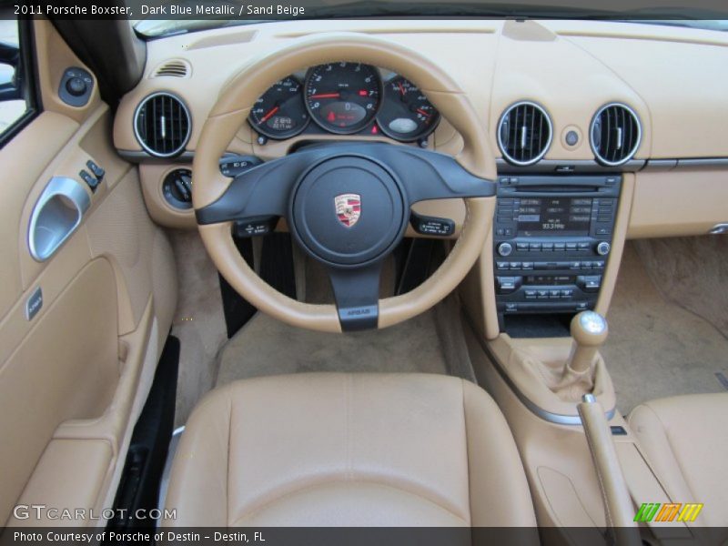 Dark Blue Metallic / Sand Beige 2011 Porsche Boxster