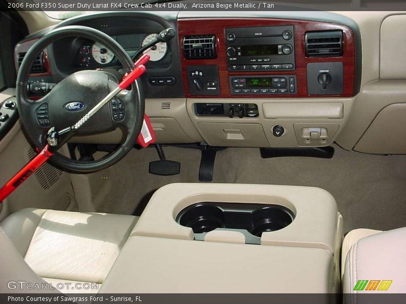 Arizona Beige Metallic / Tan 2006 Ford F350 Super Duty Lariat FX4 Crew Cab 4x4 Dually