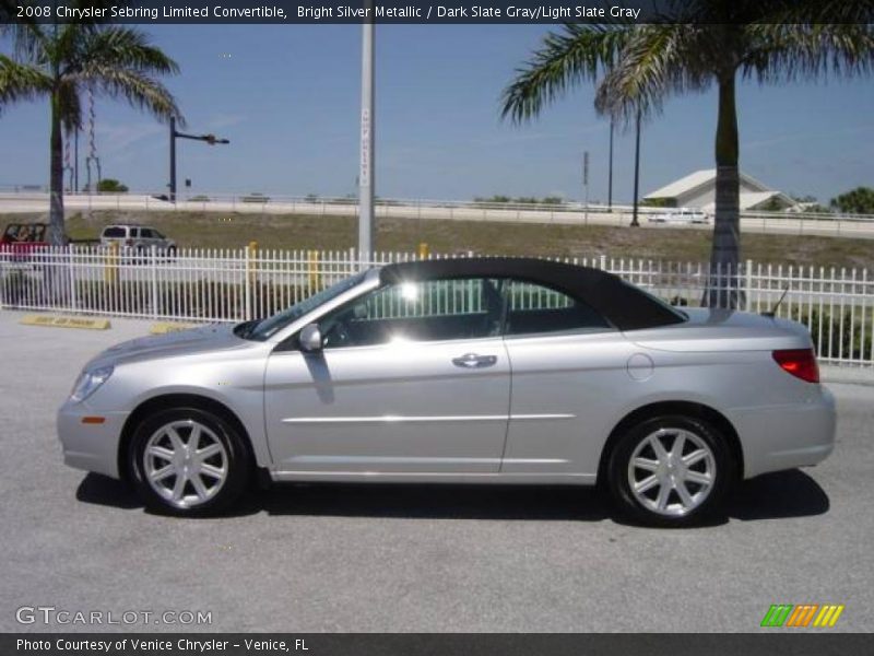 Bright Silver Metallic / Dark Slate Gray/Light Slate Gray 2008 Chrysler Sebring Limited Convertible