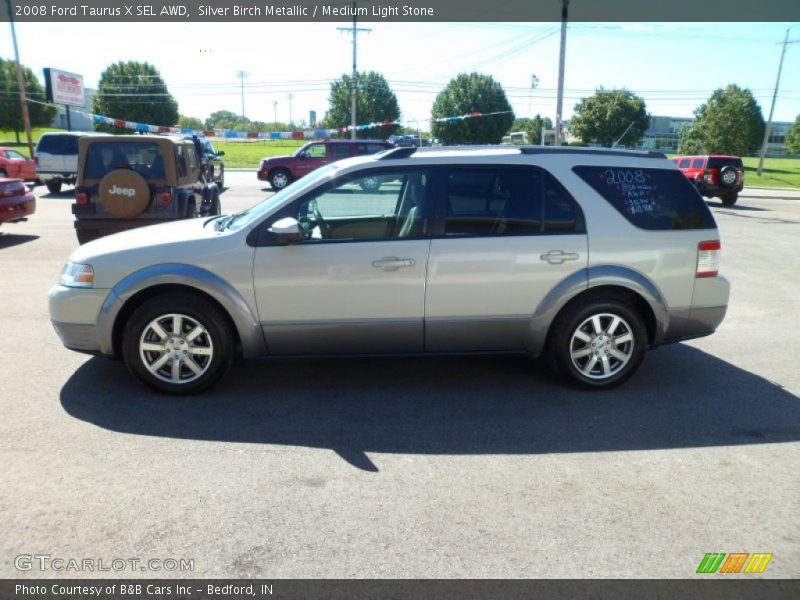 Silver Birch Metallic / Medium Light Stone 2008 Ford Taurus X SEL AWD