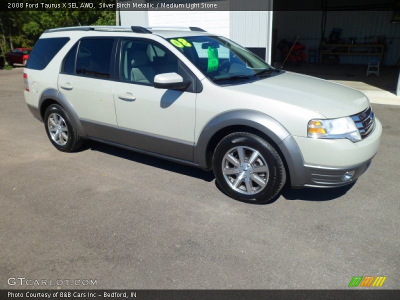 Silver Birch Metallic / Medium Light Stone 2008 Ford Taurus X SEL AWD