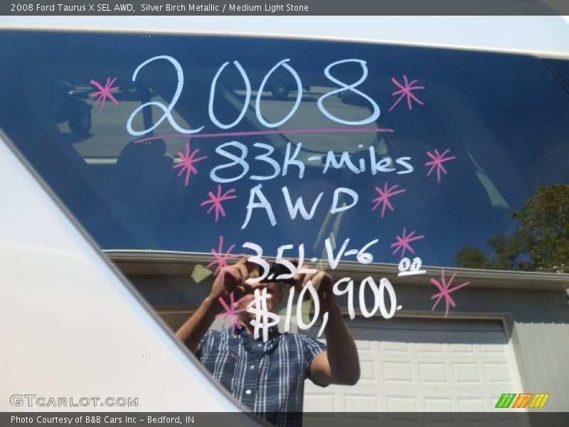 Silver Birch Metallic / Medium Light Stone 2008 Ford Taurus X SEL AWD