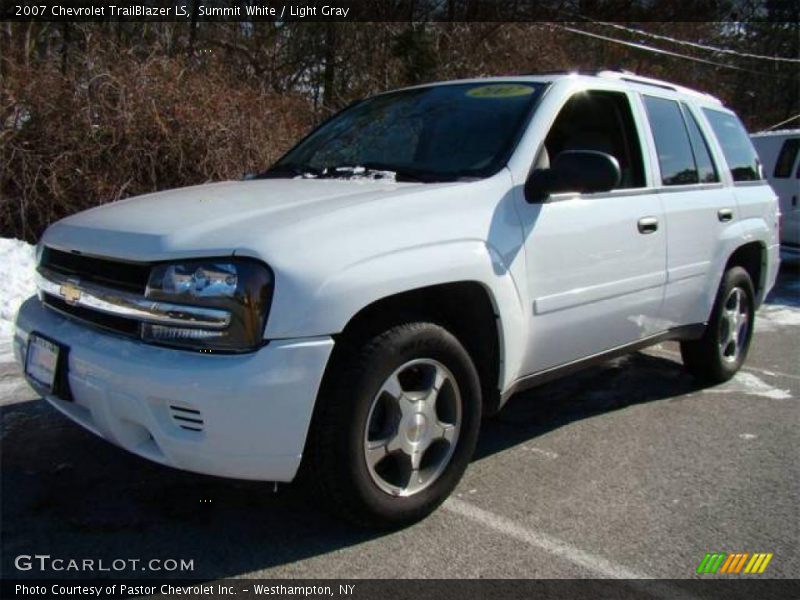 Summit White / Light Gray 2007 Chevrolet TrailBlazer LS