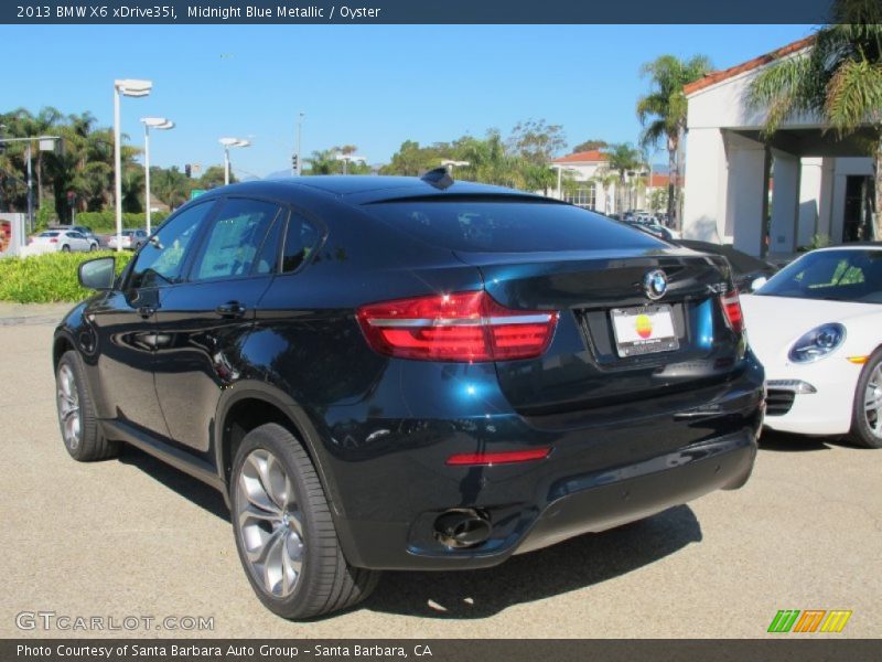 Midnight Blue Metallic / Oyster 2013 BMW X6 xDrive35i