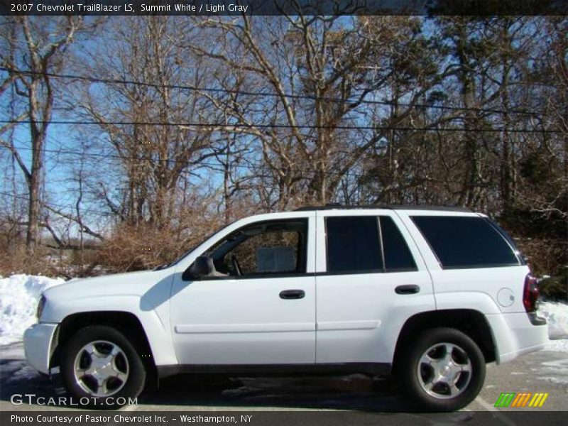 Summit White / Light Gray 2007 Chevrolet TrailBlazer LS