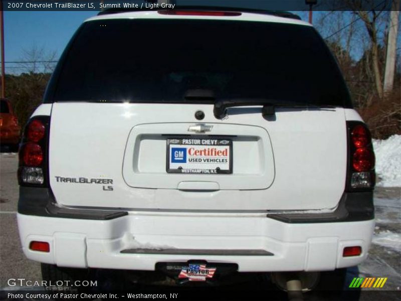 Summit White / Light Gray 2007 Chevrolet TrailBlazer LS