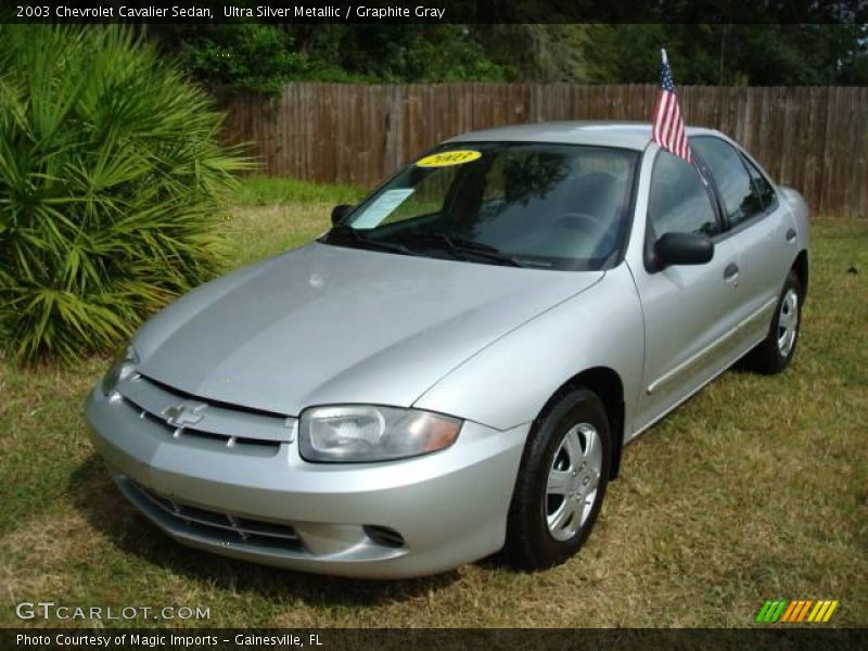 Ultra Silver Metallic / Graphite Gray 2003 Chevrolet Cavalier Sedan