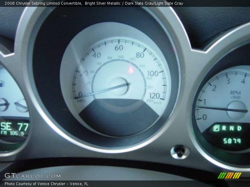 Bright Silver Metallic / Dark Slate Gray/Light Slate Gray 2008 Chrysler Sebring Limited Convertible