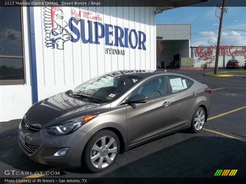 Desert Bronze / Beige 2013 Hyundai Elantra Limited