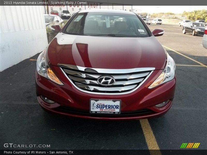 Sparkling Ruby / Camel 2013 Hyundai Sonata Limited