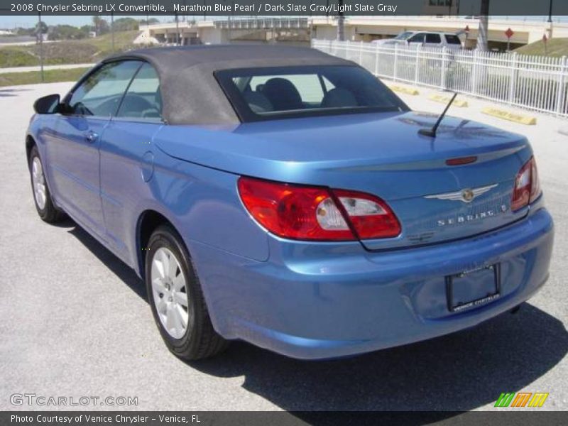 Marathon Blue Pearl / Dark Slate Gray/Light Slate Gray 2008 Chrysler Sebring LX Convertible