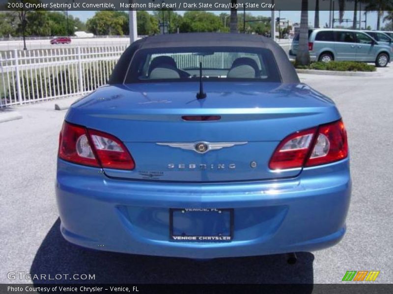Marathon Blue Pearl / Dark Slate Gray/Light Slate Gray 2008 Chrysler Sebring LX Convertible