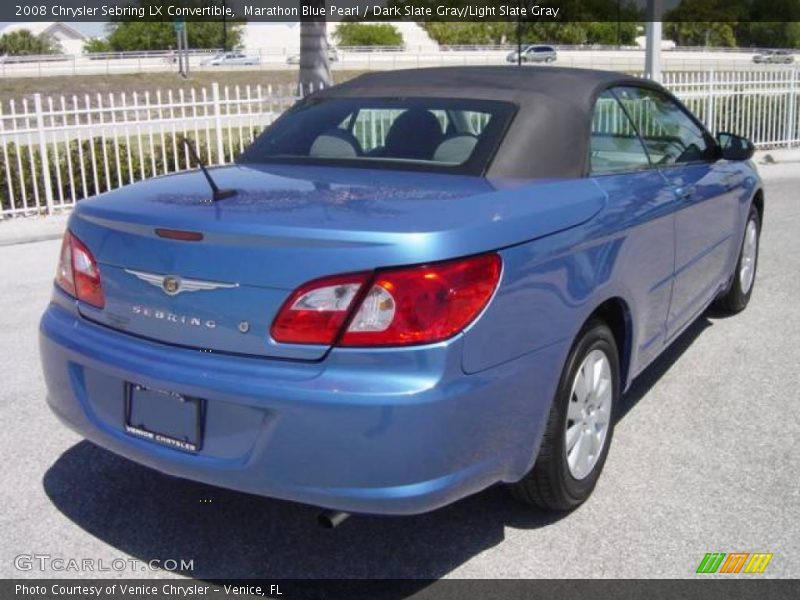 Marathon Blue Pearl / Dark Slate Gray/Light Slate Gray 2008 Chrysler Sebring LX Convertible