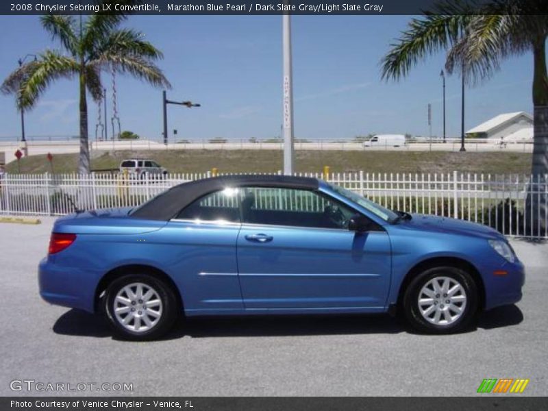 Marathon Blue Pearl / Dark Slate Gray/Light Slate Gray 2008 Chrysler Sebring LX Convertible